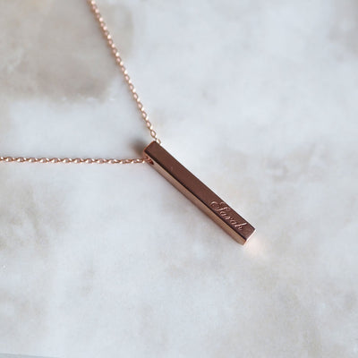 Custom Name Written Silver Necklace - WAMT072