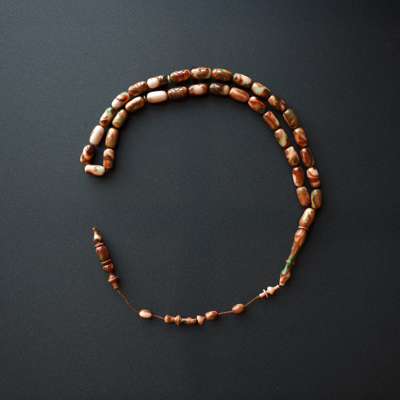 Handcrafted Pressed Fire Amber Tasbeeh – WATD004