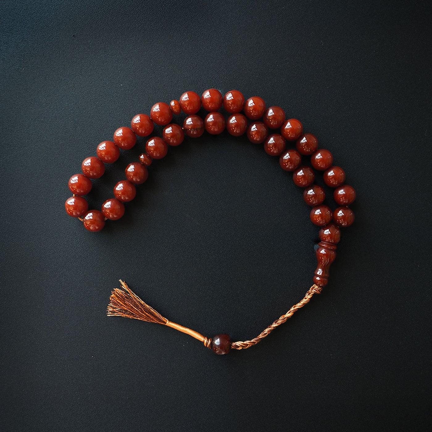 Oven-Treated Arabic Style Pressed Fire Amber Tasbeeh – WATD031