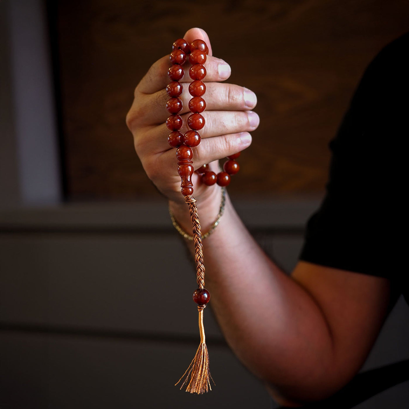 Oven-Treated Arabic Style Pressed Fire Amber Tasbeeh – WATD031