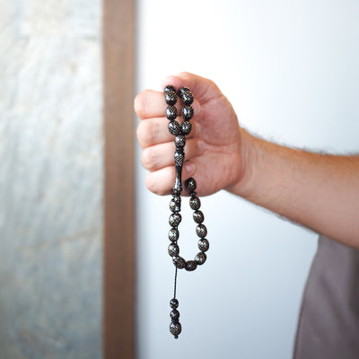 Silver-Embellished Kuka Tasbeeh – WATD089