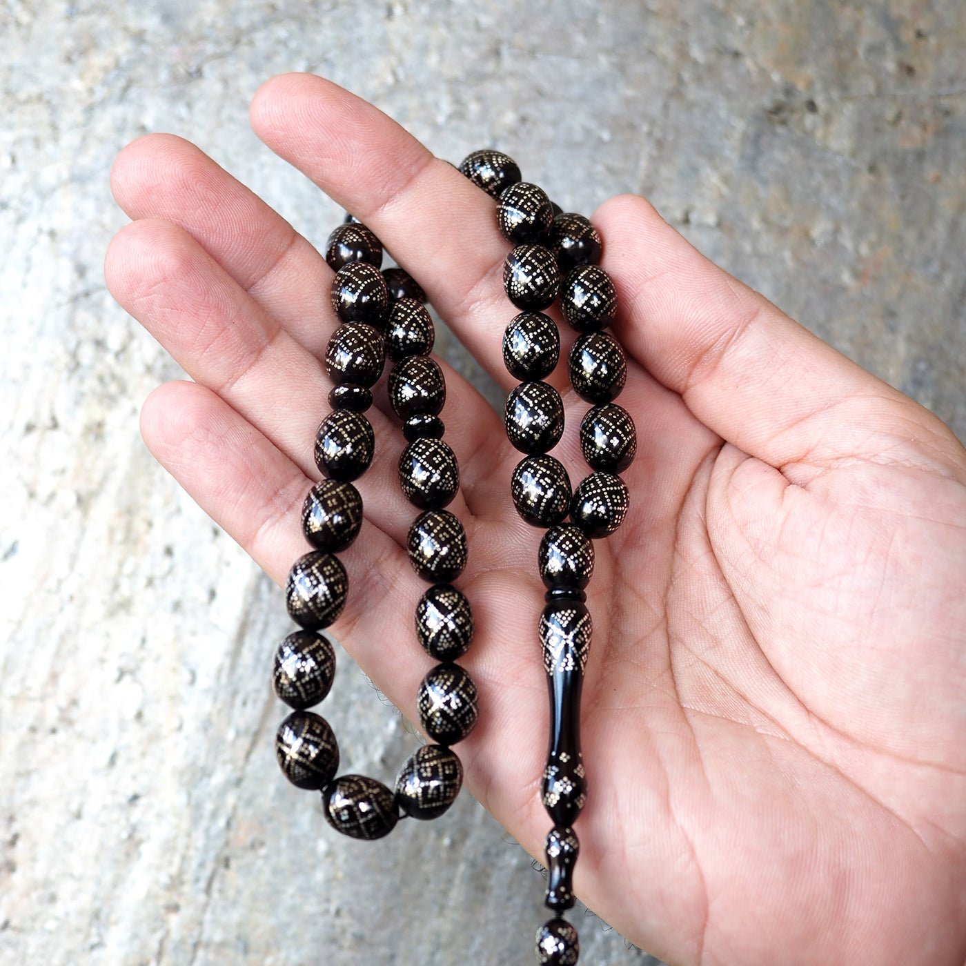 Silver-Embellished Kuka Tasbeeh – WATD089