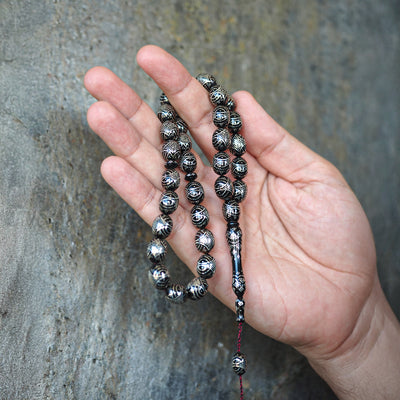 Silver-Embellished Kuka Tasbeeh – WATD090