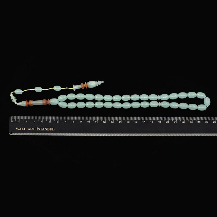 Phosphorescent Catalin Tasbeeh with Embroidered Kuka Imam Bead - WATD1001
