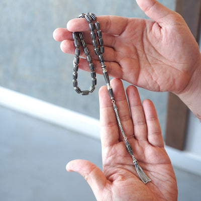 Mastercrafted Genuine Oltu Stone 12-Cut Design Tasbeeh - WATD101