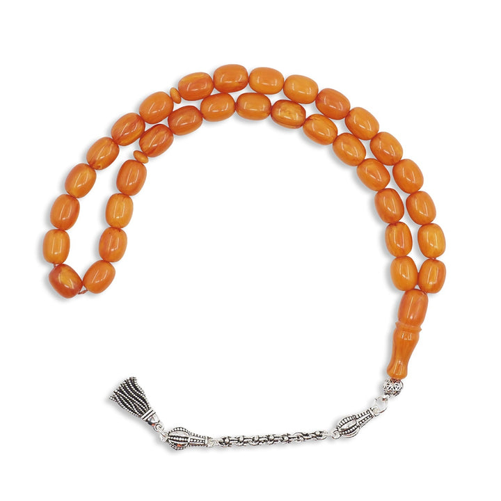 Bleeding Tortoiseshell Capsule Cut Catalin Tasbeeh - WATD1036