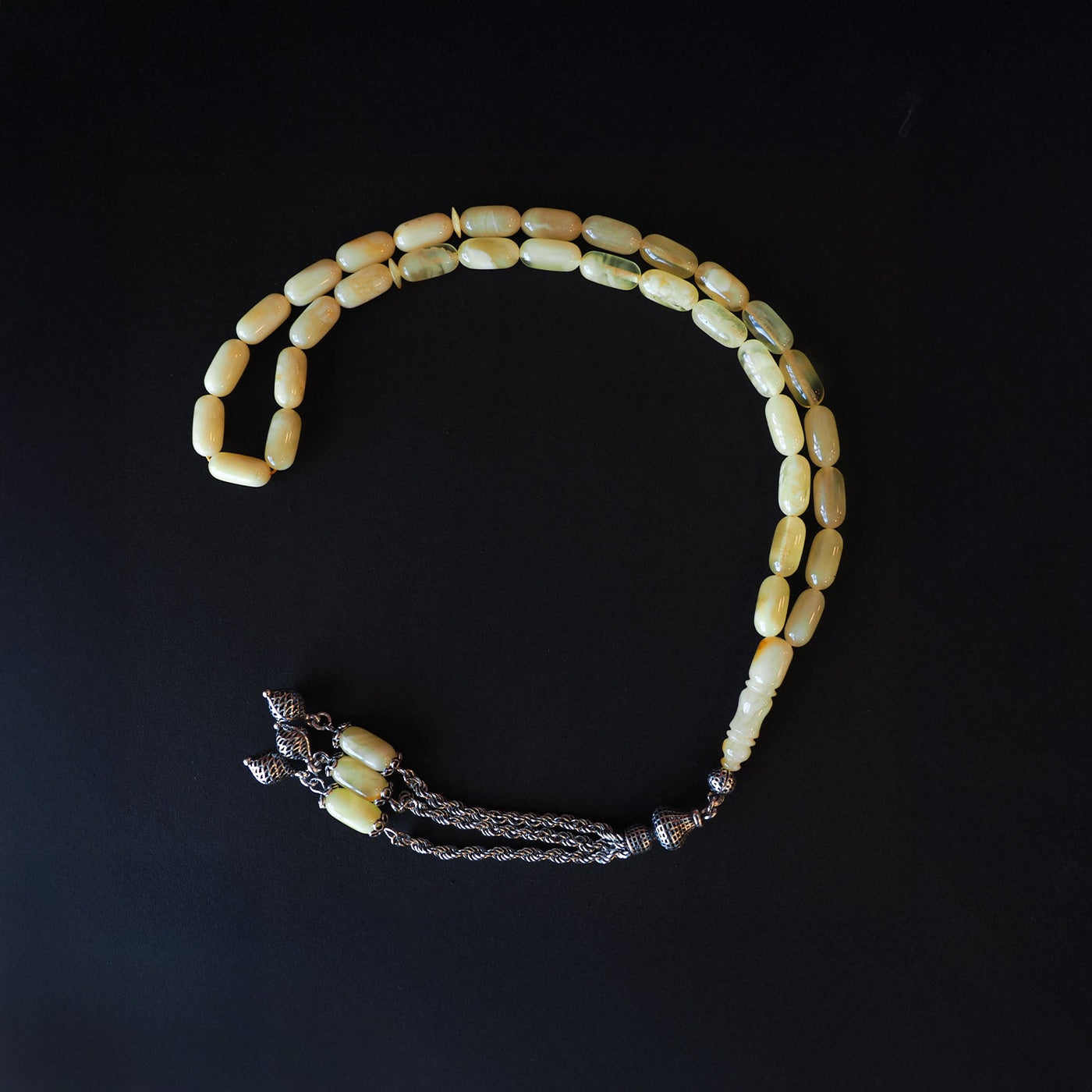 Genuine Baltic Amber Tasbeeh Silver Finely Crafted Tassel – WATD103