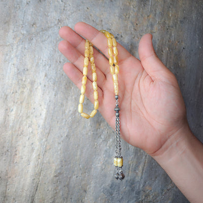 Genuine Baltic Amber Tasbeeh Silver Finely Crafted Tassel – WATD103