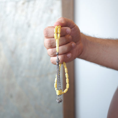 Genuine Baltic Amber Tasbeeh Silver Finely Crafted Tassel – WATD103