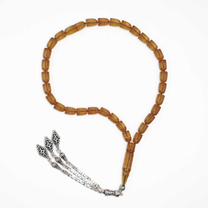 Bullet-Shaped Fire Amber Tasbeeh - WATD1045