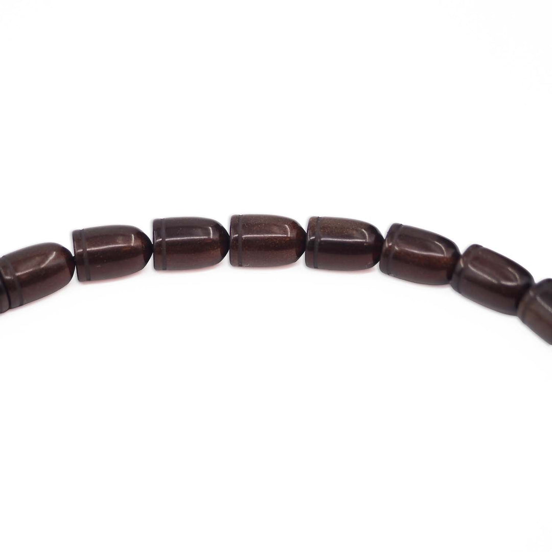 Bullet-Shaped Pressed Amber Tasbeeh - WATD1046