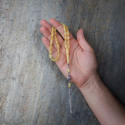 Genuine Baltic Amber Tasbeeh Silver Finely Crafted Tassel – WATD104