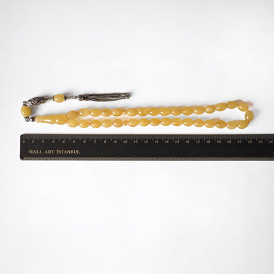 Genuine Baltic Amber Tasbeeh Silver Finely Crafted Tassel – WATD105