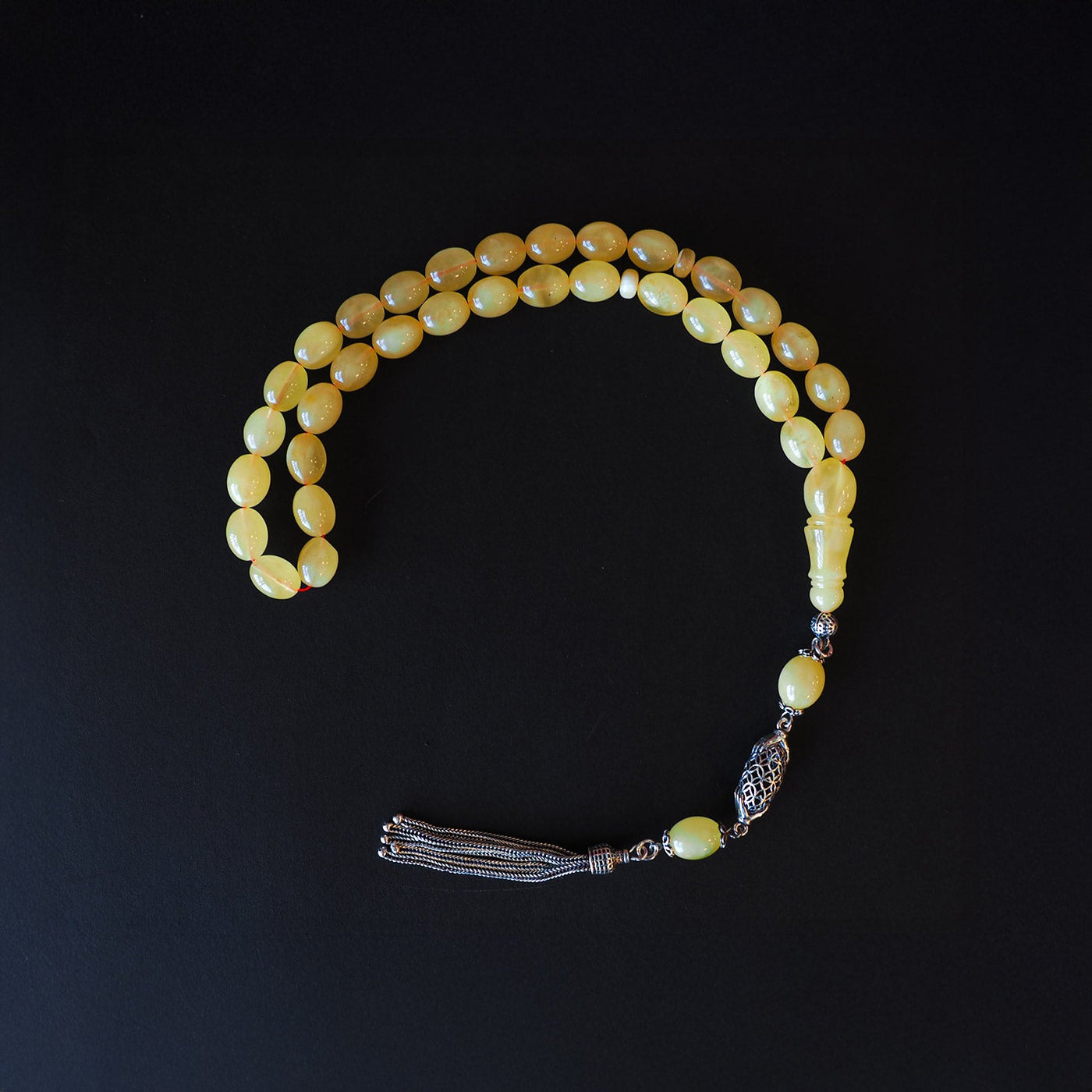 Genuine Baltic Amber Tasbeeh Silver Finely Crafted Tassel – WATD105