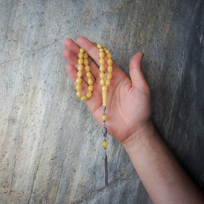 Genuine Baltic Amber Tasbeeh Silver Finely Crafted Tassel – WATD105