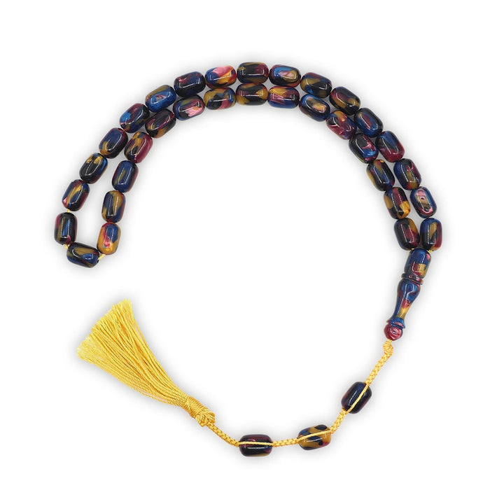 Masterfully Crafted Capsule Cut French Galalith Tasbeeh - WATD1061