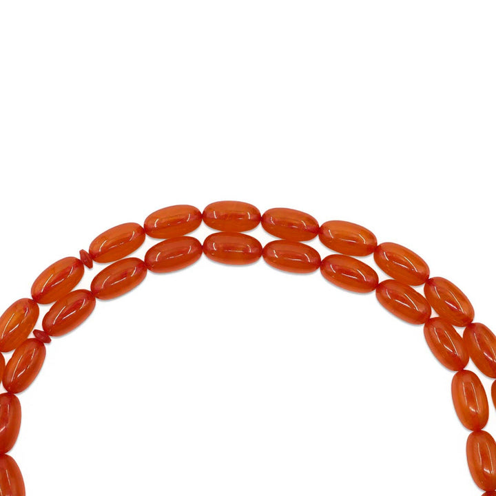 Oval-Cut Fire Amber Tasbeeh with Tassel - WATD1062