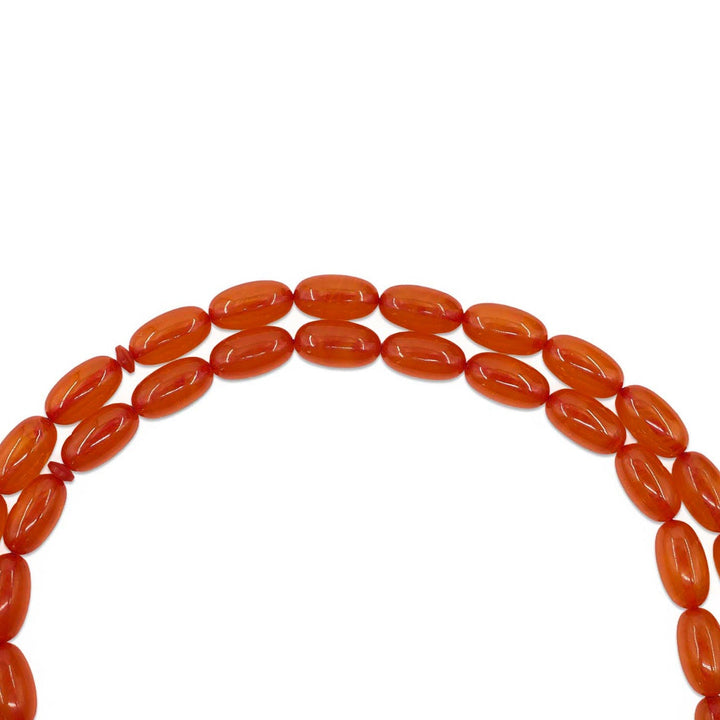 Oval-Cut Fire Amber Tasbeeh with Tassel - WATD1063