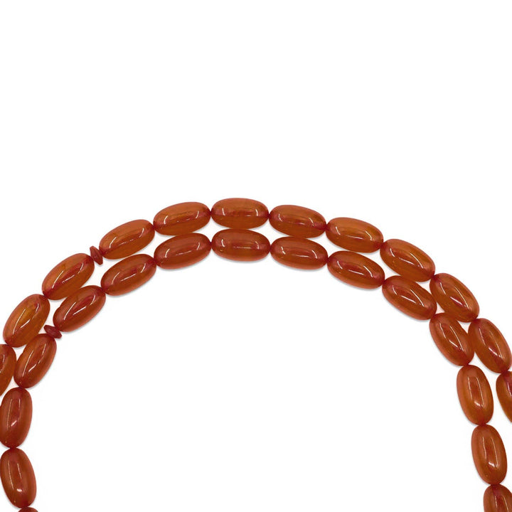 Oval-Cut Fire Amber Tasbeeh with Tassel - WATD1066