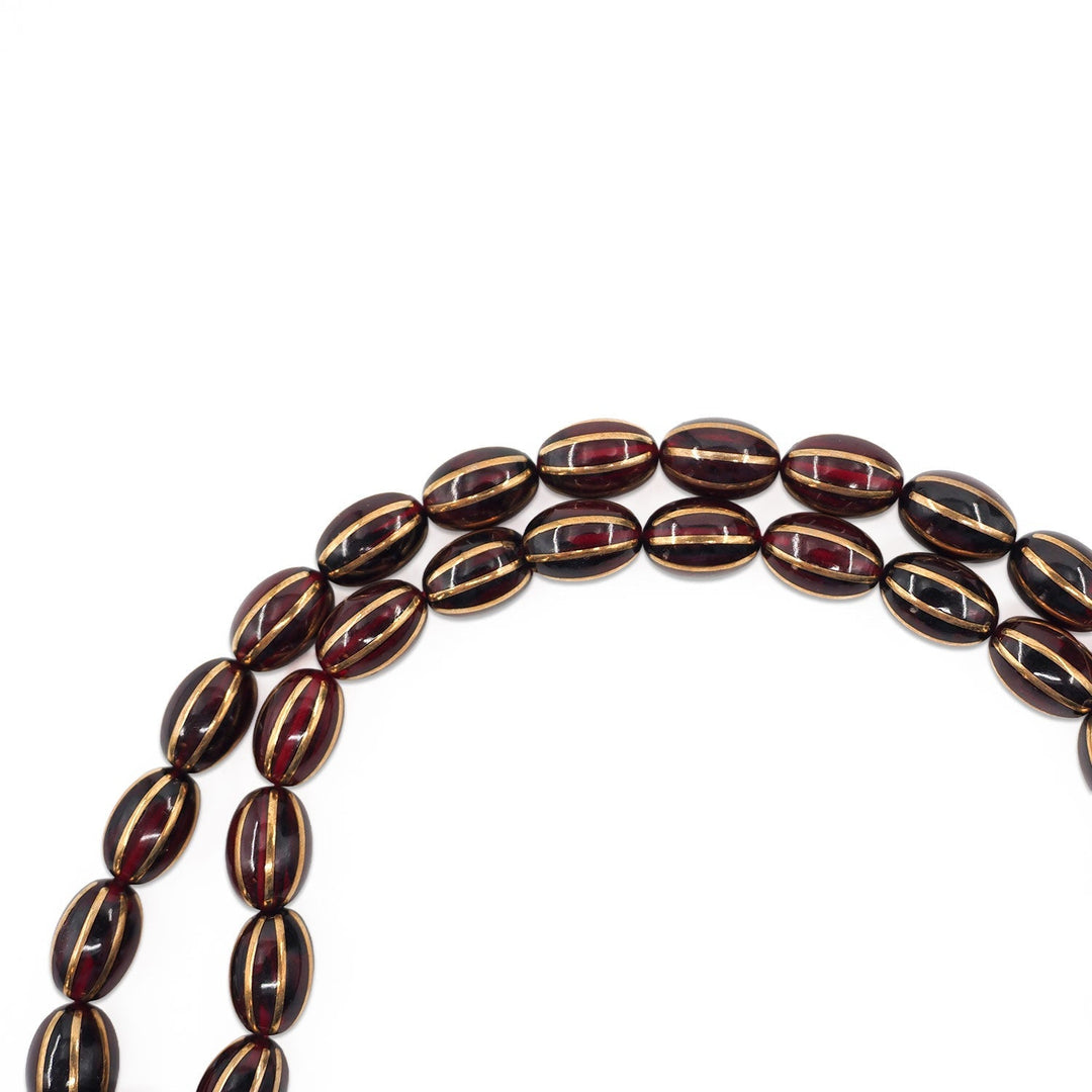 Split-Cut Fire Amber Tasbeeh with Tassel - WATD1068