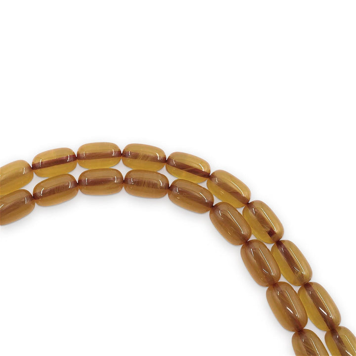 Capsule-Cut Fire Amber Tasbeeh with Tassel - WATD1070