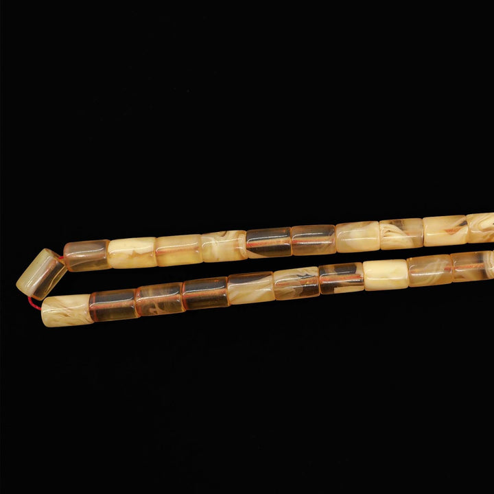 Faceted-Cut Fire Amber Tasbeeh with Tassel - WATD1071