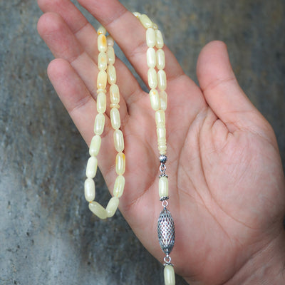 Genuine Baltic Amber Tasbeeh Silver Finely Crafted Tassel – WATD107