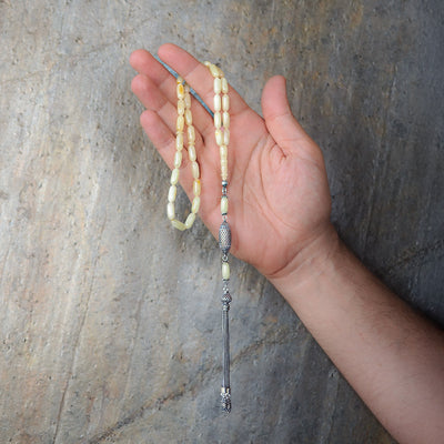 Genuine Baltic Amber Tasbeeh Silver Finely Crafted Tassel – WATD107