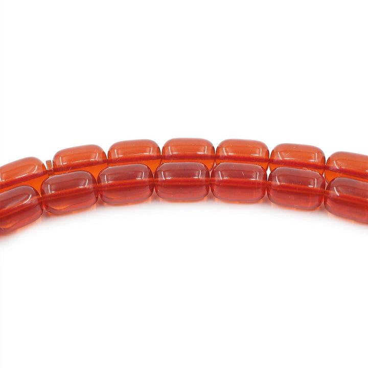 Mastercrafted Diamond-Detailed Red Pressed Amber Tasbeeh (Special Box) - WATD1089