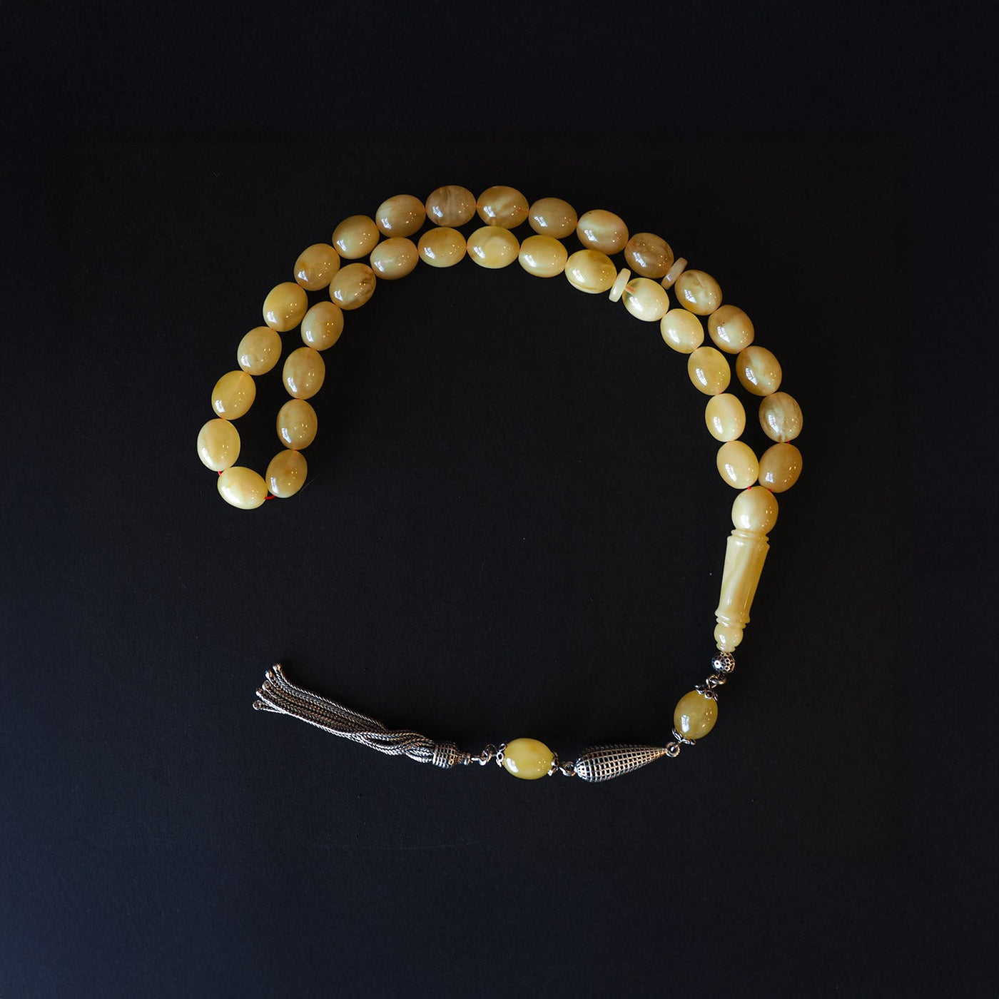 Genuine Baltic Amber Tasbeeh Silver Finely Crafted Tassel – WATD108