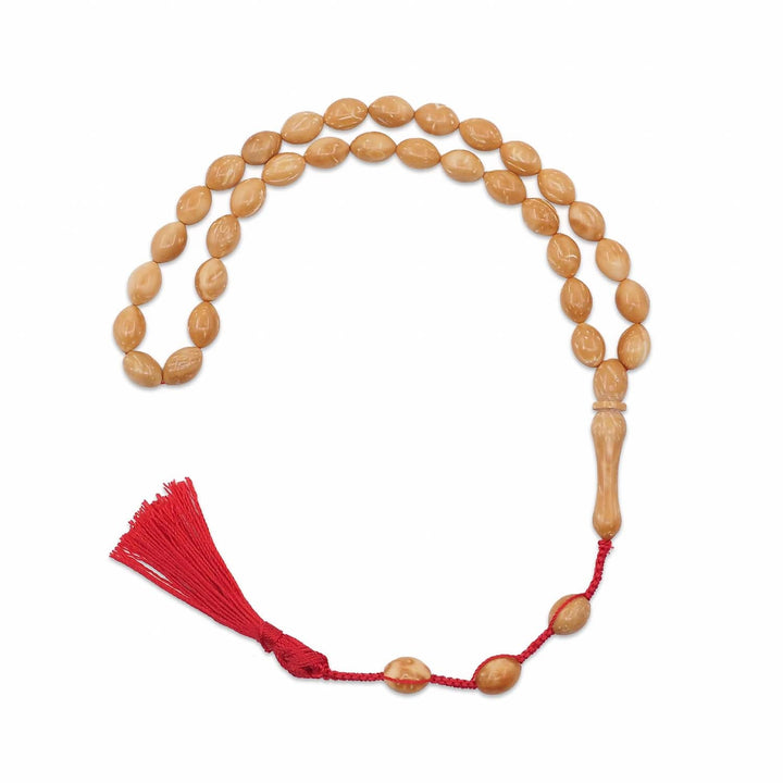 Macrame Braided Oval-Cut Saray Kuka Wood Tasbeeh - WATD1093