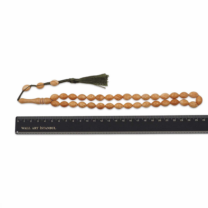 Macrame Braided Oval-Cut Saray Kuka Wood Tasbeeh - WATD1095