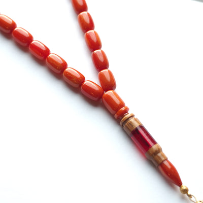 Custom Cast Catalin Tasbeeh – Silver Imam Bead with Gold-Plated Accents – WATD109