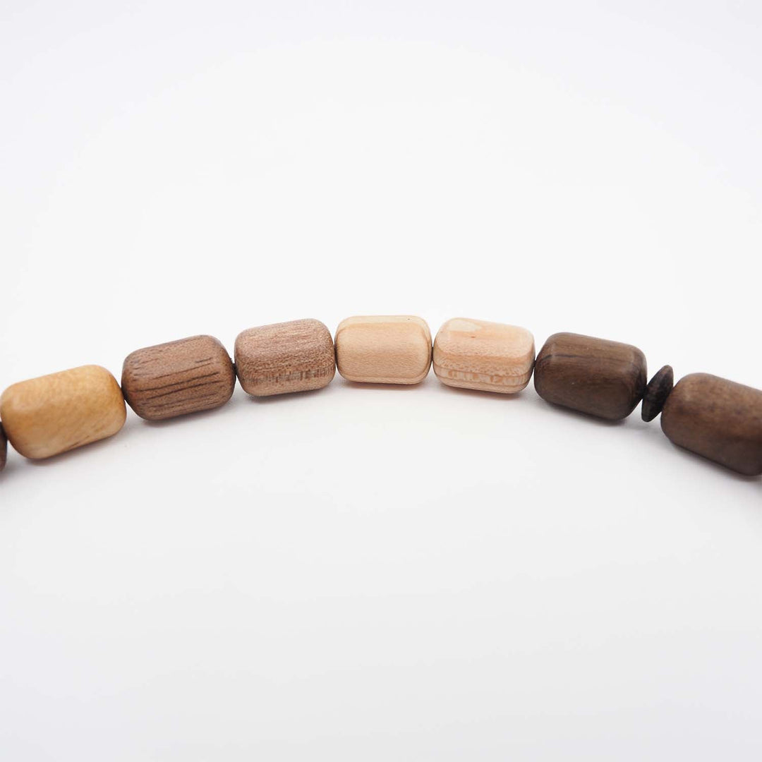 Capsule-Cut Mixed Wood Tasbeeh with System Tassel - WATD1105