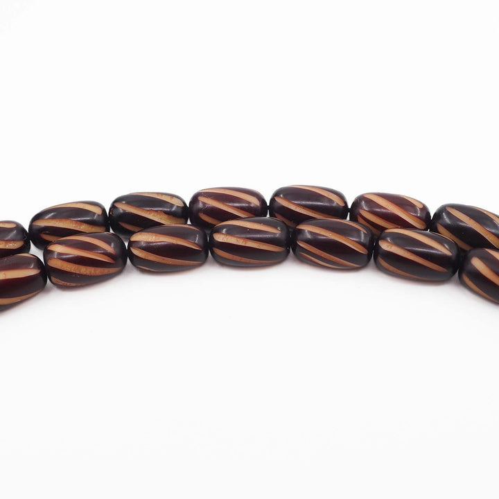 Capsule-Cut Pressed Amber Tasbeeh - WATD1112
