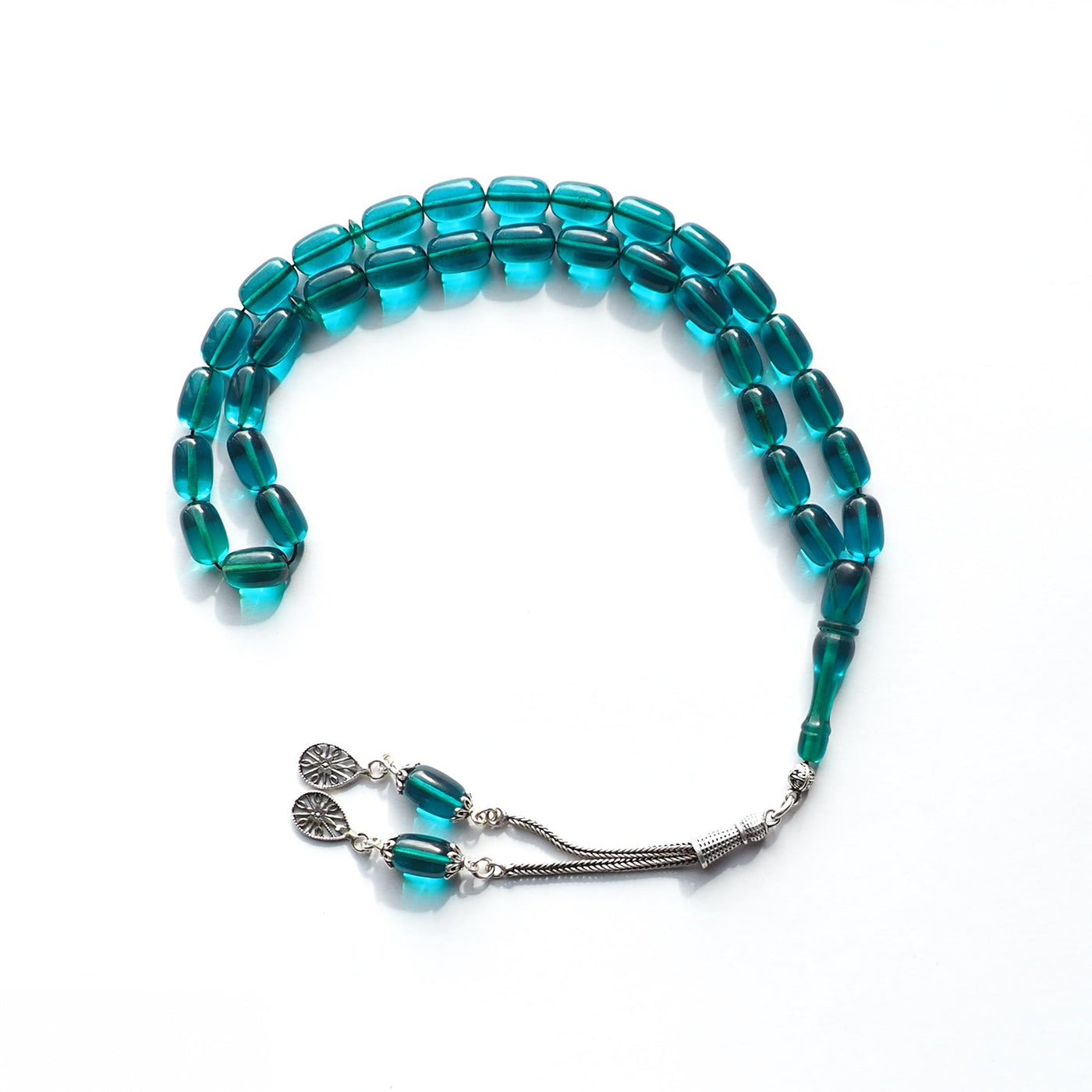 Pressed Fire Amber Tasbeeh Silver Tassel – WATD115