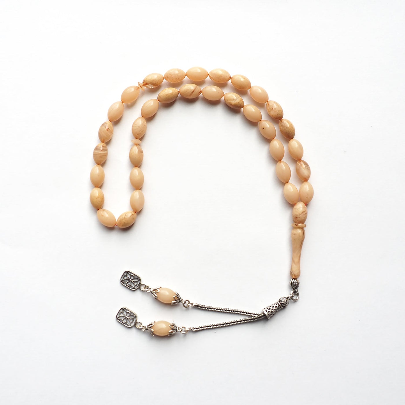 Pressed Fire Amber Tasbeeh Silver Tassel – WATD117