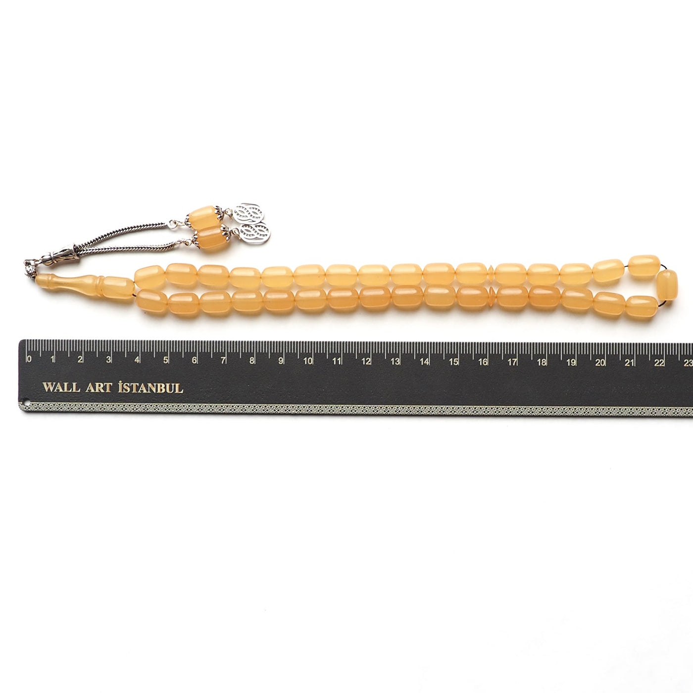 Pressed Fire Amber Tasbeeh Silver Tassel – WATD119