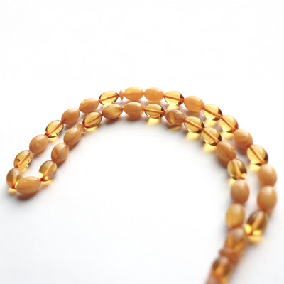 Pressed Fire Amber Tasbeeh Silver Tassel – WATD122