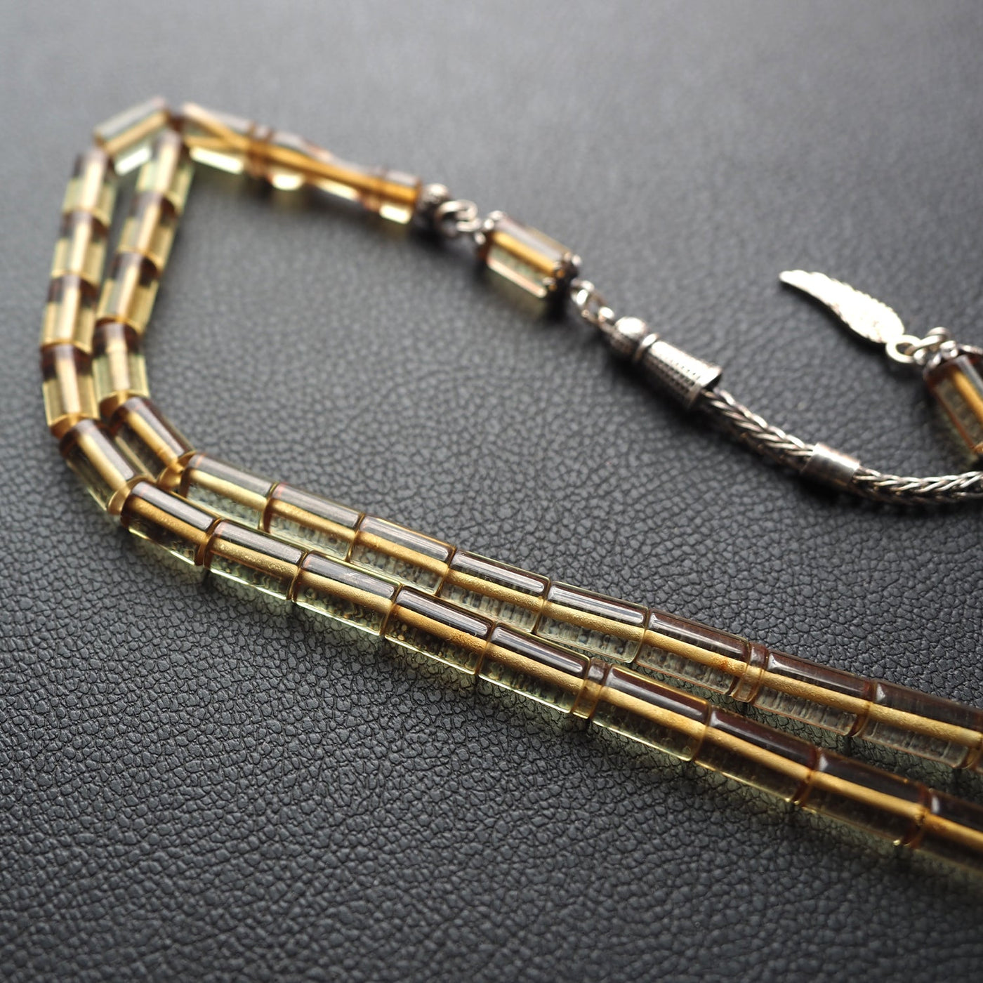 Pressed Fire Amber Tasbeeh Silver Tassel – WATD124