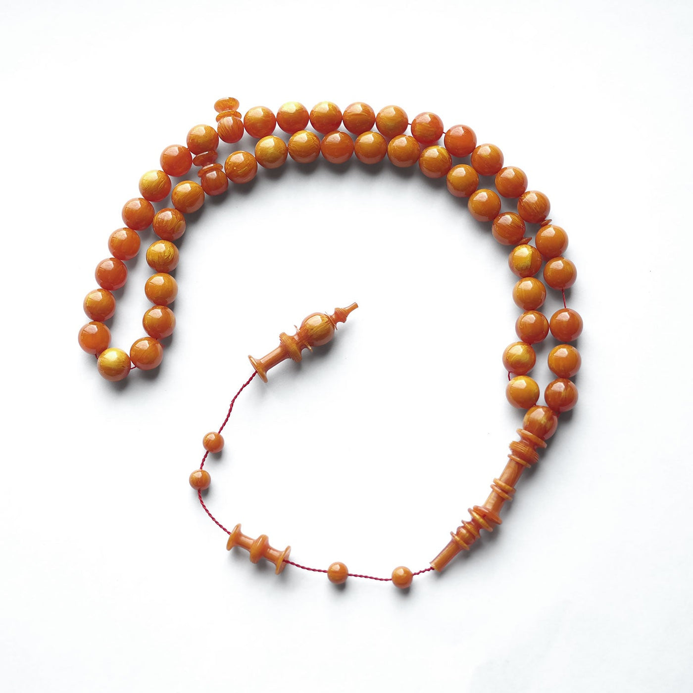 Mastercrafted 45 Beads Sphere Cut Streaked Catalin Tasbeeh – WATD134