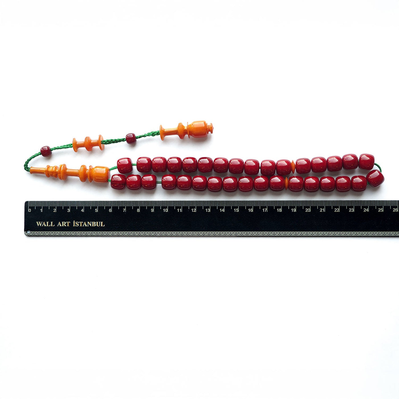 Handcrafted Ottoman-Style Pressed Amber Tasbeeh – WATD140