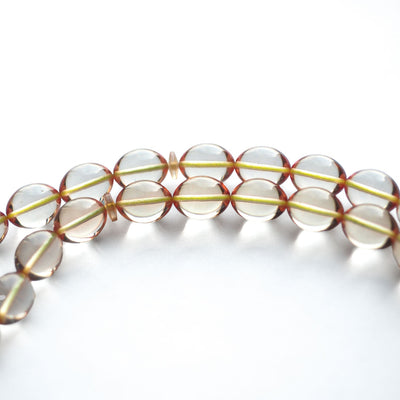 Handcrafted Pressed Fire Amber Tasbeeh – Oval-Cut Beads – WATD146