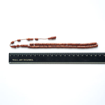 Handcrafted Pressed Amber Tasbeeh – Cut-System Design, Wrist Size – WATD149