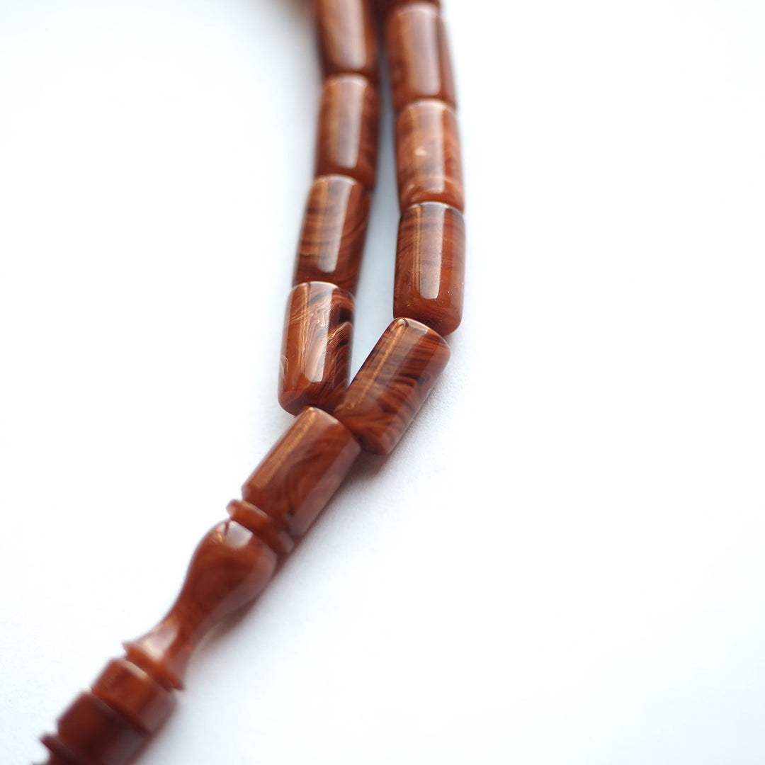 Handcrafted Pressed Amber Tasbeeh (Cut-System Style) – WATD149