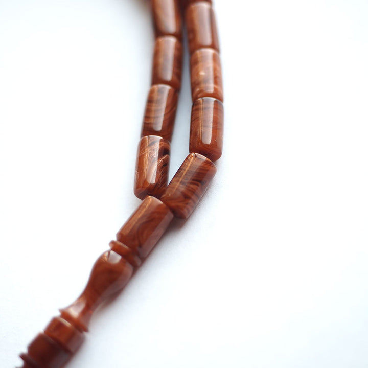 Handcrafted Pressed Amber Tasbeeh (Cut-System Style) – WATD149