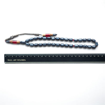 Catalin & Kuka Combined Tasbeeh with 1000 Sterling Silver Kazaz Tassel – WATD151