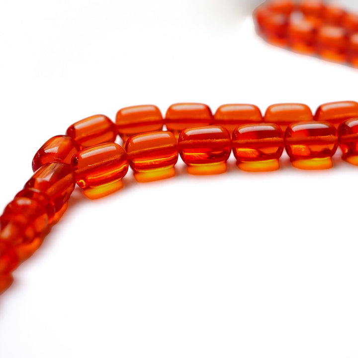 Fire Amber Tasbeeh with Streaked Imam Beads – WATD176