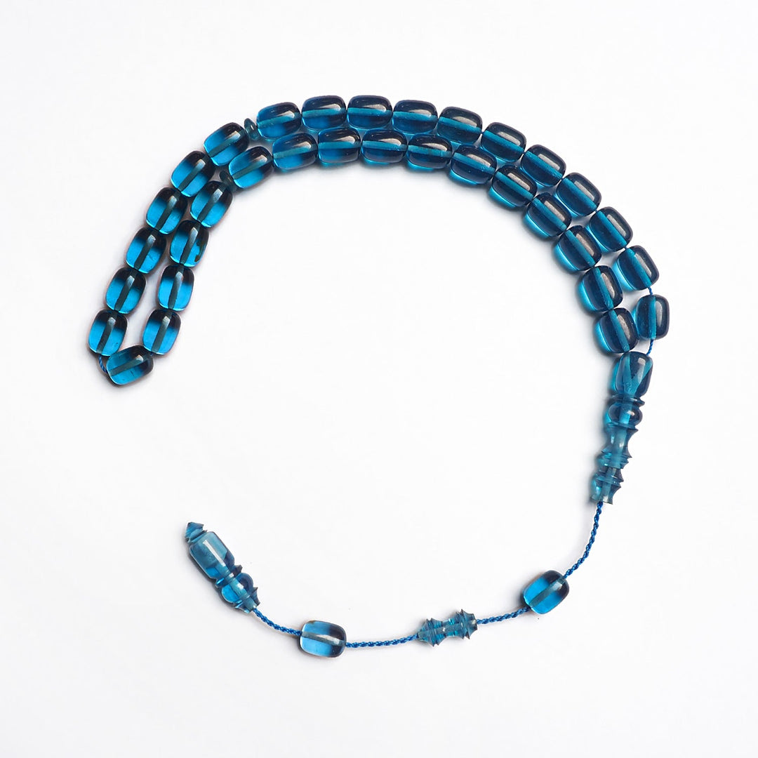 Fire Amber Tasbeeh with Streaked Imam Beads – WATD178