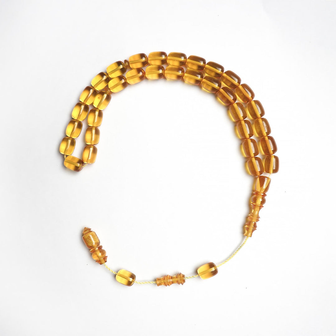 Fire Amber Tasbeeh with Streaked Imam Beads – WATD179